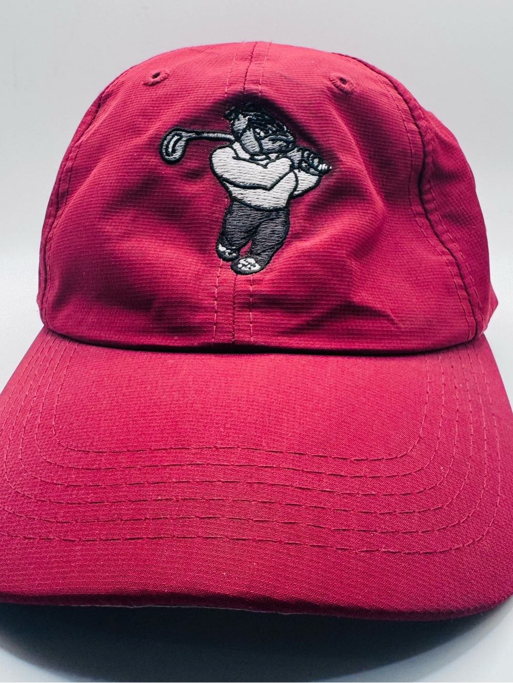 IMPERIAL Mississippi State Golf Swinging Bulldog, Burgundy Performance Hat, OSFM